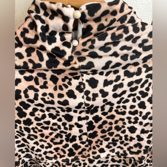 STYLEWE Cheetah Print Turtleneck Poncho Cape Blouse Top Women Size Medium and XL - Picture 5 of 5